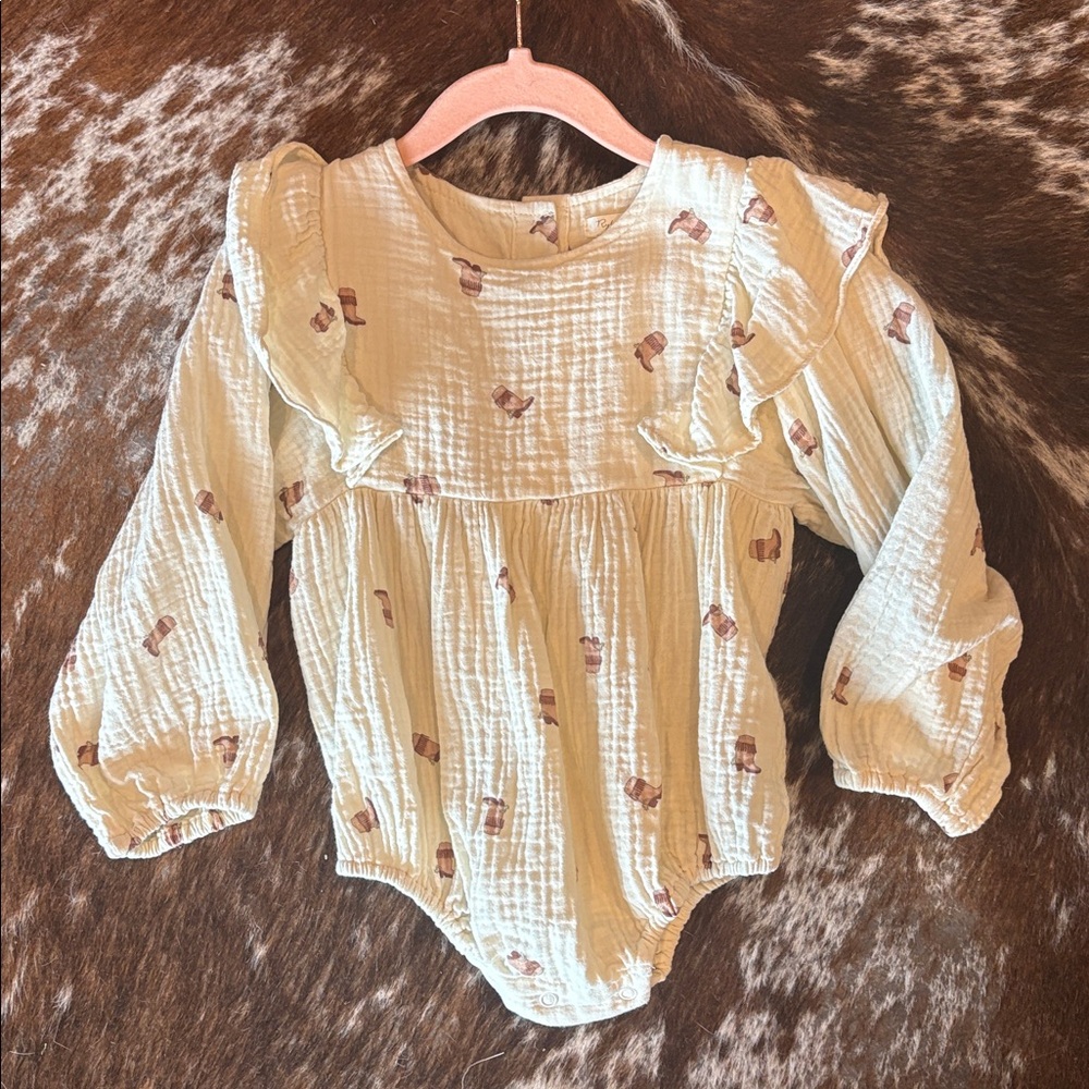 Rylee + Cru Cowgirl Boots Kalea girl’s romper - Picture 3 of 8